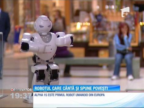 Robotul care cântă și spune povești, în România