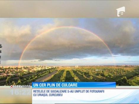 Bucureștiul, înconjurat de un uriaș curcubeu