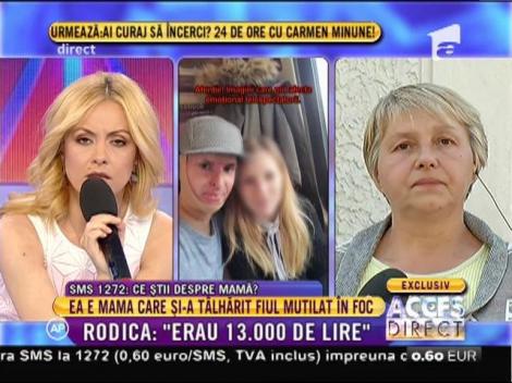 Rodica, mama lui Alex: "Am primit doar 6 mii de euro"