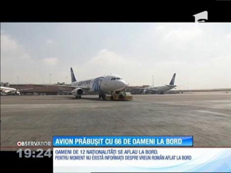Un avion egiptean cu 66 de oameni la bord s-a prăbuşit în Marea Mediterană