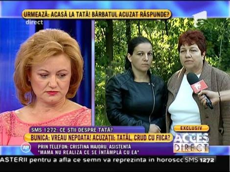 Cristina Majoru, asistentă: "Mama fetiţei lăsate în depozit nu realiza ce se întâmpla cu ea!"