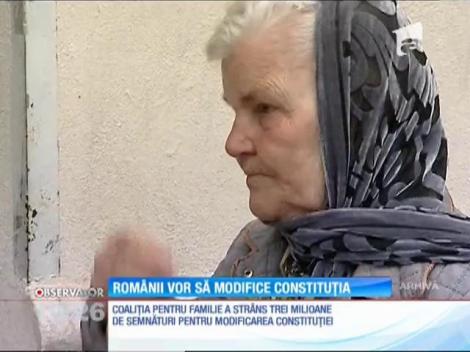 Peste trei milioane de români cer modificarea Constituţiei şi interzicerea căsătoriilor gay