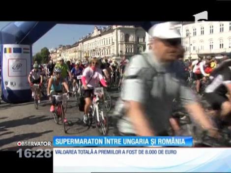 Sute de oameni au alergat cu bicicletele sau cu rolele, din Ungaria în România şi înapoi