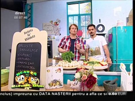 Găluște de cartofi în sos verde