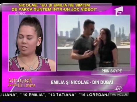Nicolae şi Emilia, live din Dubai: "Ne simţim de parcă suntem într-un joc video!"