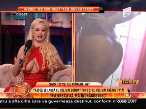 Simona Trașcă se laudă cu cel mai bombat posterior și cu cel mai arătos tată