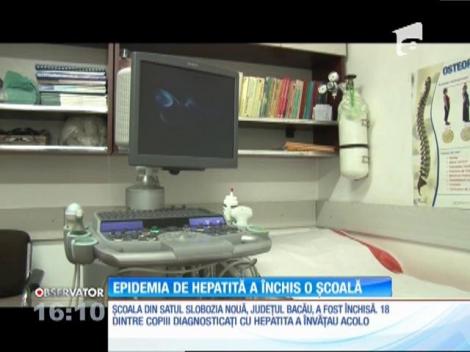 Şcoala din judeţul Bacău, unde 18 elevi au fost diagnosticaţi cu hepatita A, s-a închis