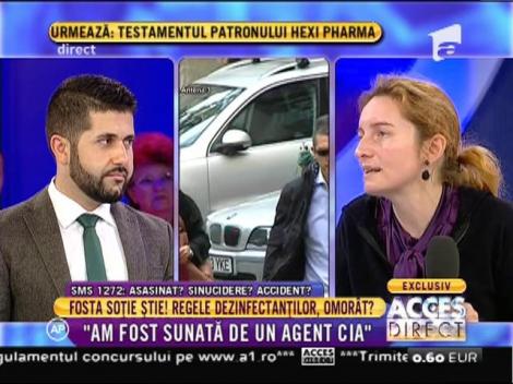 Laura Georgescu, fosta soţie a lui Dan Condrea: "Am fost sunată de un agent CIA"