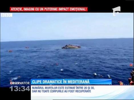 O barcă cu 500 de imigranți s-a răsturnat în Marea Mediterană