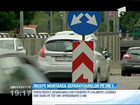 Începe montarea separatoarelor pe DN1