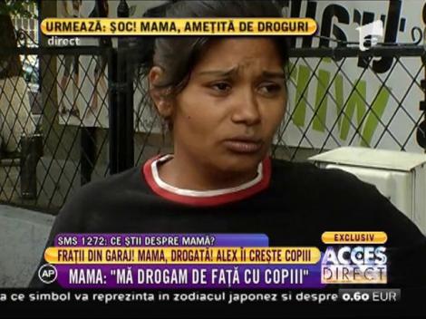 Mama care şi-a părăsit copiii într-un garaj: "Mă drogăm de faţă cu copiii"