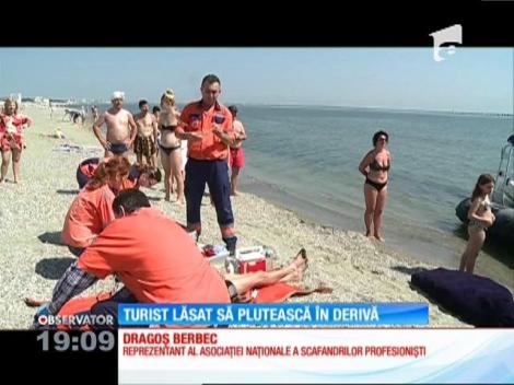 Turist lăsat să plutească în derivă