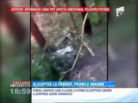 Elicopterul SMURD prăbuşit în Republica Moldova, primele imagini