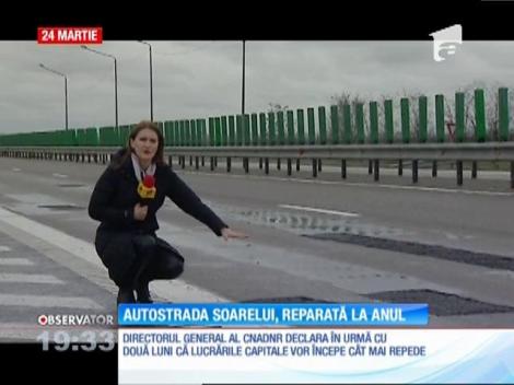 Autostrada Soarelui este plină de gropi, de la Lehliu până la Drajna
