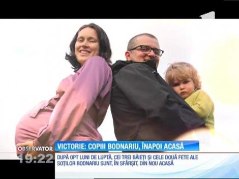 Copiii familiei Bodnariu, înapoi acasă
