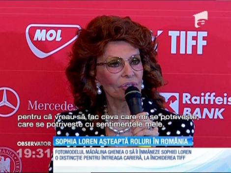 Sophia Loren aşteaptă propuneri de roluri de la regizorii români