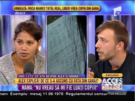 Alex explică! De ce s-a ascuns cu fata din garaj