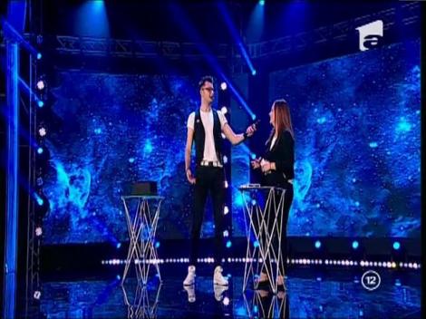 Vlad Grigorescu, un moment demn de marea finală! Magicianul şi-a băgat un CUI în nas, la TV