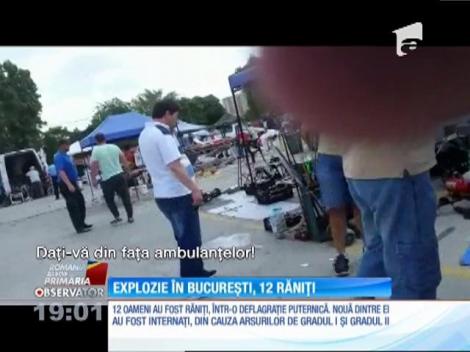 O deflagraţie puternică a răsunat în Capitală! 12 oameni au fost răniţi, după ce mai multe butelii ţinute în soare au explodat