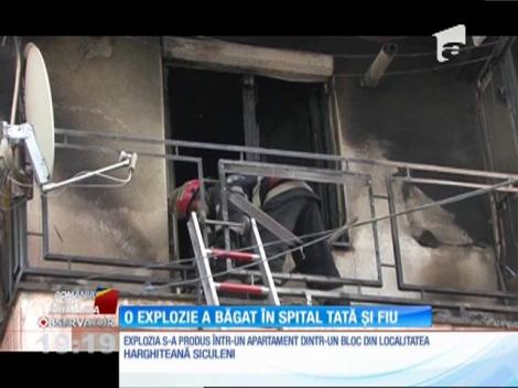 Explozia unei butelii a trimis pe patul de spital doi bărbaţi din judeţul Harghita