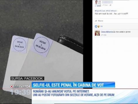 Selfie-ul este penal în cabina de vot