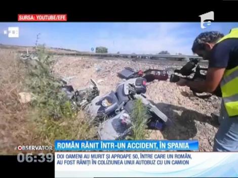 Un român a fost fost rănit pe o autostradă din Spania, într-un grav accident rutier