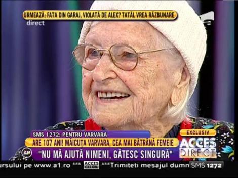 Cea mai bătrână femeie din România: ”Nu mă ajută nimeni, gătesc singură”