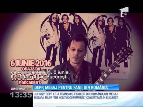 Johnny Depp le-a transmis un mesaj fanilor din România