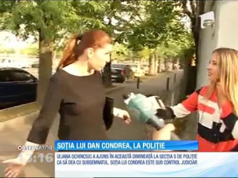 Soţia lui Dan Condrea a fost în această dimineaţă la Poliţie. O obligă controlul judiciar să dea cu subsemnatul