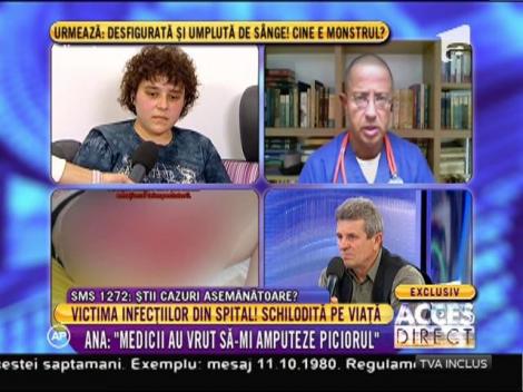 Schilodită pe viață în spital. Ana: ”Medicii au vrut să-mi amputeze piciorul”