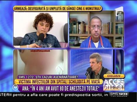 Schilodită pe viață în spital! Ana: ”În patru ani am avut 80 de anestezii totale”