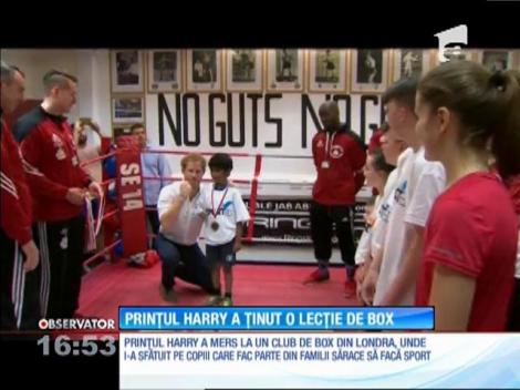 Prinţul Harry a ținut o lecție de box