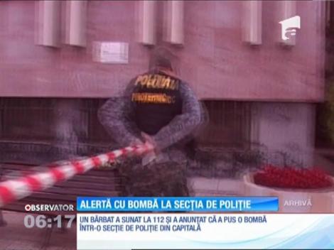 Alarmă falsă cu bombă la o secţie de poliţie din Capitală