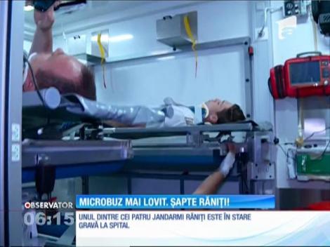 Patru jandarmi din Ardeal, răniți într-un grav accident rutier la Constanța