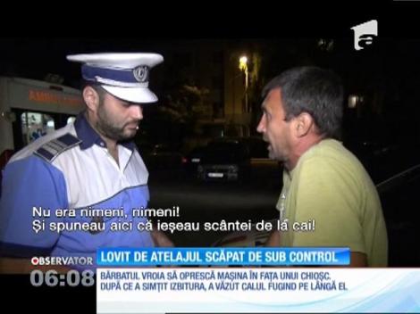 Un şofer de 38 de ani din Brăila a fost lovit de o căruţă scăpată de sub control