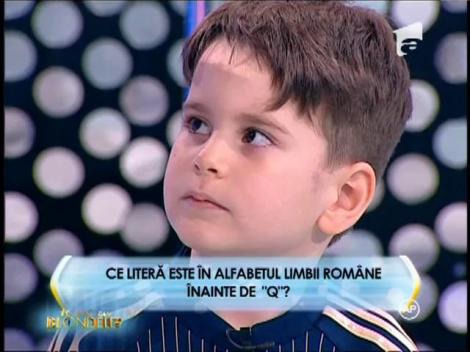 Runda 2: Ce literă este în alfabetul limbii române înainte de Q?