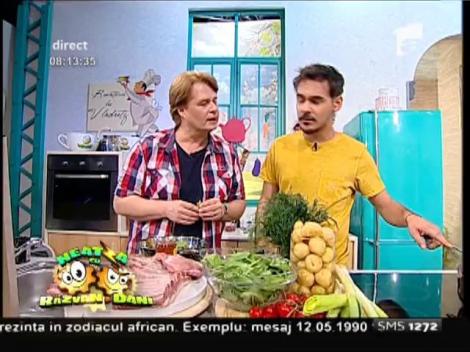 Reţeta lui Vladutz, un deliciu! Coaste romantice cu legume, asezonate cu mărar