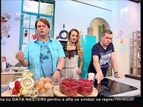 Recomandarea lui Vlăduț! Ruladă cu zmeură, cea mai gustoasă prăjitură de vară