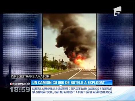 Tragedia de la Mihăileşti, la un pas de repetiţie! 800 de butelii dintr-un campion cuprins de flăcări au explodat una câte una