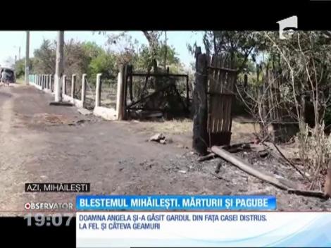La o zi de la explozia celor opt sute de butelii, localnicii din Mihăileşti fac inventarul pagubelor
