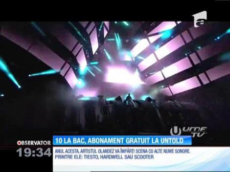 Elevii care iau 10 la BAC, abonament gratuit Festivalul Untold