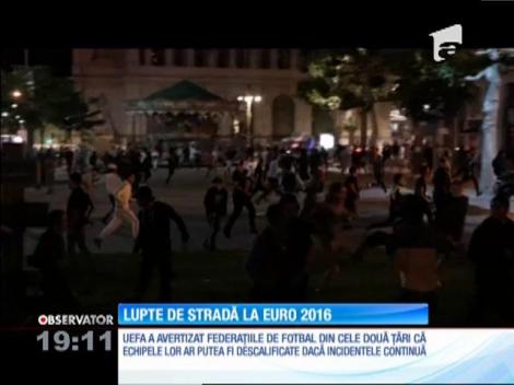 EURO 2016. Sute de huligani, în special englezi şi ruşi, s-au bătut pe străzi