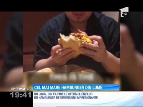 Cel mai mare burger din lume se serveşte în Filipine