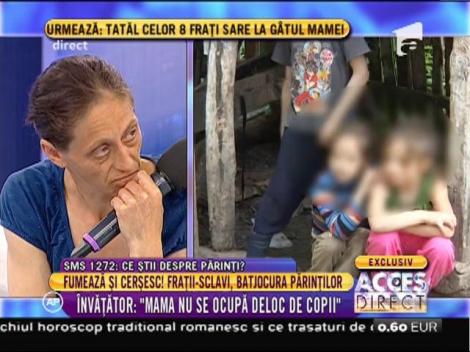 Învăţătorul celor opt copii loviţi de soartă: "Mama lor nu se ocupă de ei. Bea foarte mult alcool!"