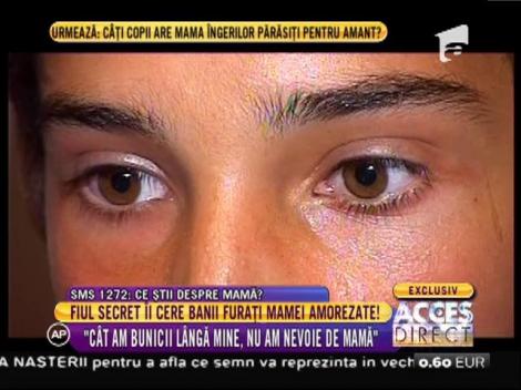 Ionuţ, fiul secret al femeii care şi-a abandonat copiii pentru amant, îi cere banii furaţi!