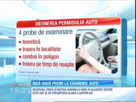 Încă două probe pentru tinerii care vor susţine examenul auto
