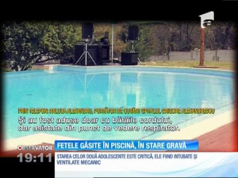 Fetele găsite inconștiente în piscină sunt stare gravă