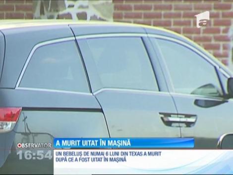 Un bebeluș, uitat în maşină, a murit chiar în faţa casei familiei