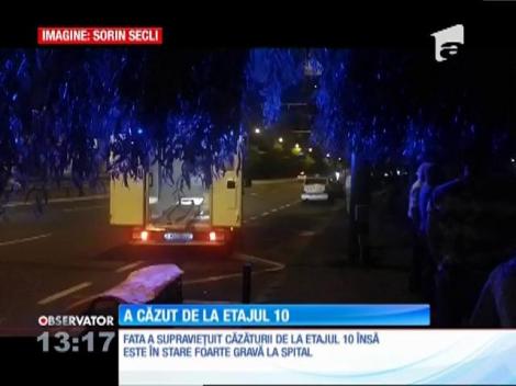 O tânără a căzut de la etajul 10 al unui bloc din Braşov