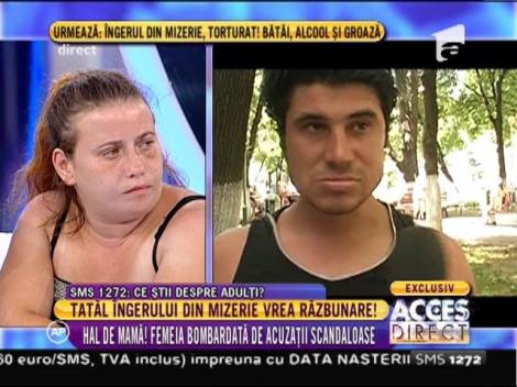 Mama îngerului din mizerie, declarații despre tatăl copilului: "M-a bătut de mi-a spart dinții"
